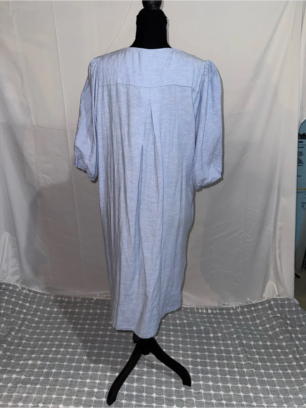 New Cynthia Rowley Pale Blue Linen Dress - Picture 3 of 8